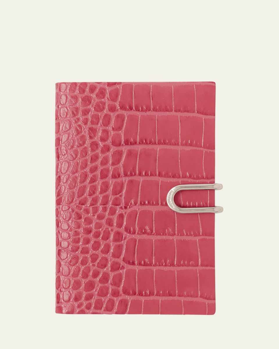 Panama 2026 Weekly Agenda in Mara Croc-Embossed Leather